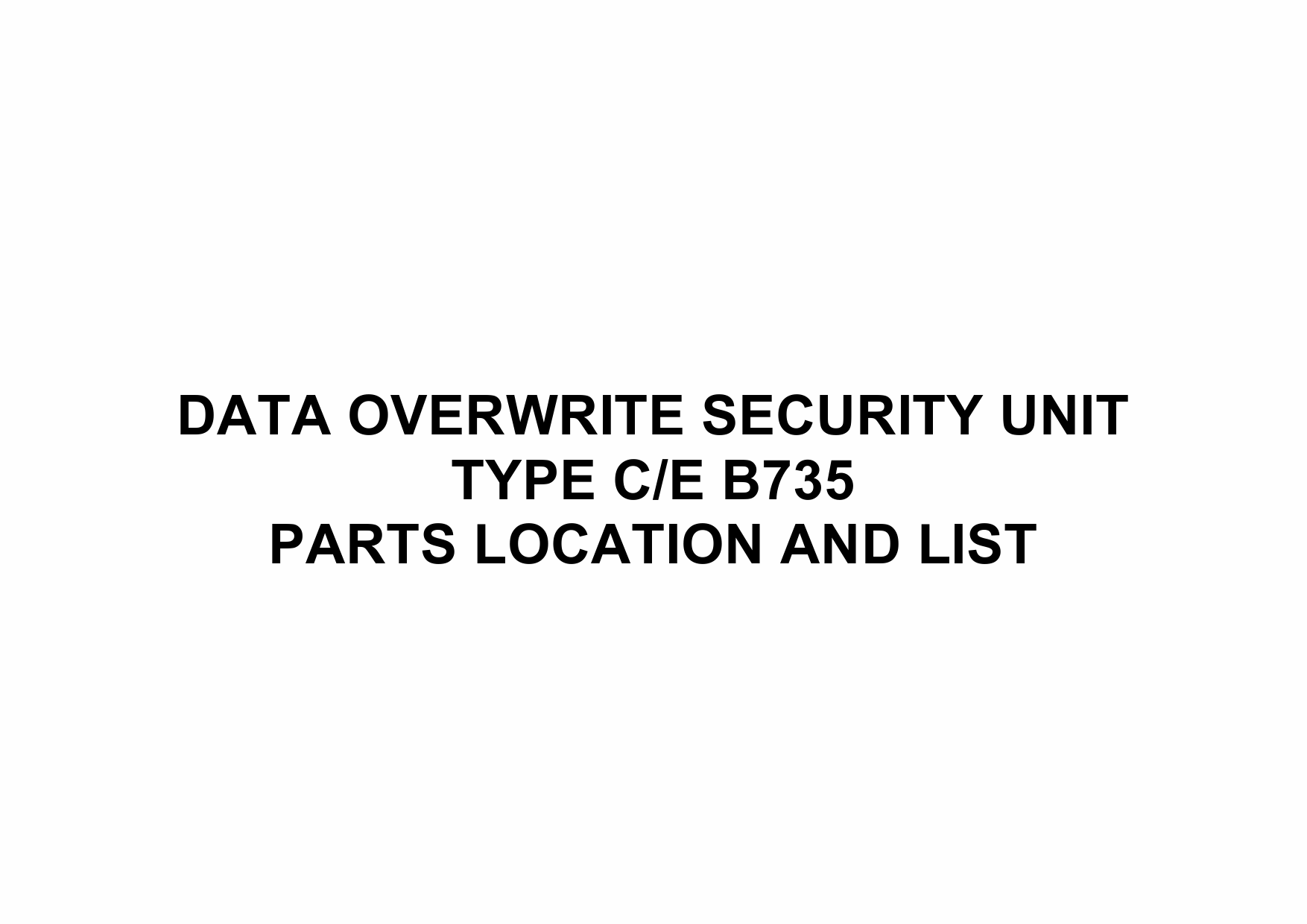 RICOH Options B735 DATA-OVERWRITE-SECURITY-UNIT Parts Catalog PDF download-1